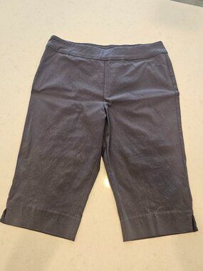 MarlaWynne FlatterFit Bermuda Shorts - Dark Gray - Size 16